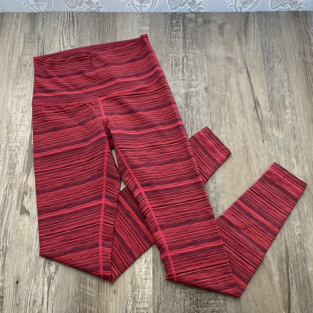 Lululemon Leggings Wunder Under *Full Length* Red Black Boom Juice Alarming sz 8